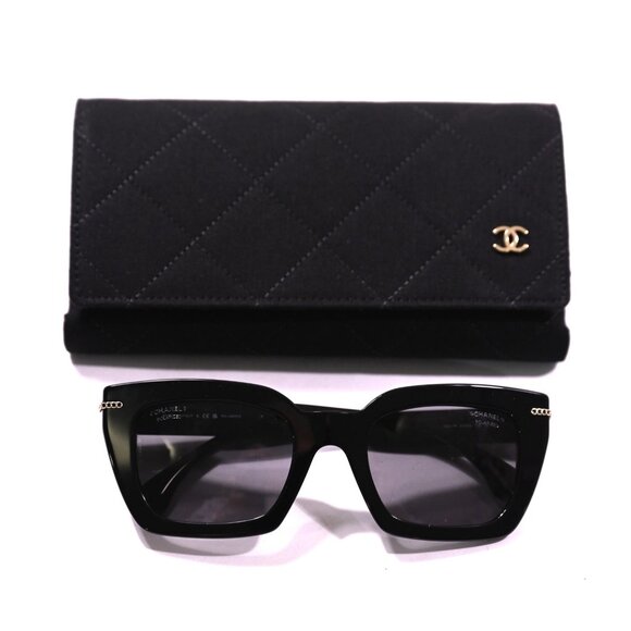 Chanel Square Sunglasses Style OCH5509 in Black Dark Grey Polar main image 9